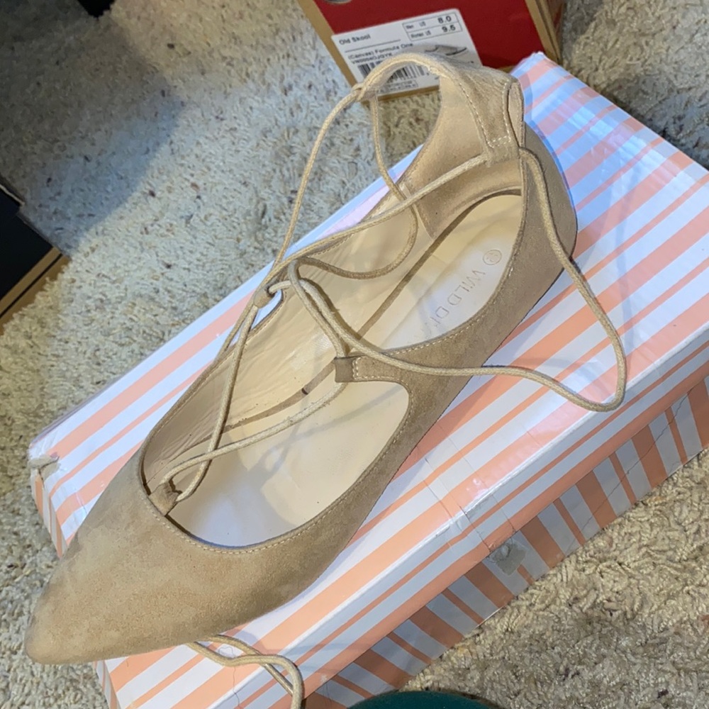 Wild Diva, Cream Sandals laced up